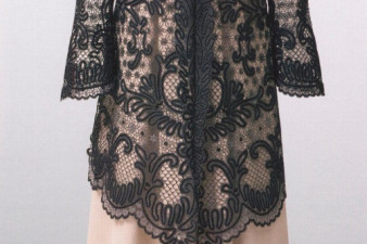 Манто «Вечернее». 2004 г. Авт. А. Н. Ракчеева. Лен, х/б нити, кружево, сцепная техника