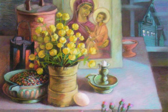 Журавлев Н. А. Натюрморт с купальницами. 2010. Картон, пастель Журавлев Н. А. Натюрморт с купальницами. 2010. Картон, пастель