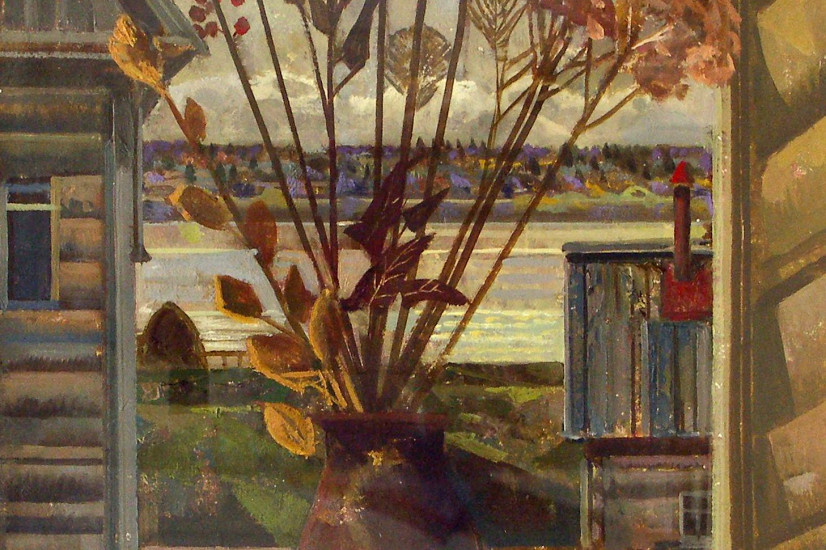 «Деревенский натюрморт с козой» Александра Пантелеева, переданный в дар ВОКГ Владимиром Воропановым