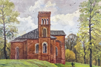 Вера Филиппова.  Усадьба графа К.К. Толя в с. Федоровское. Х., м., 40х50, 2024