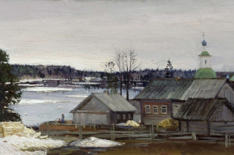 Ледоход в Усть-Печенге. 2005