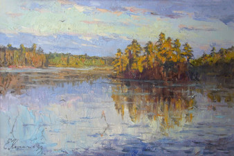 Вечер на озере. 2005