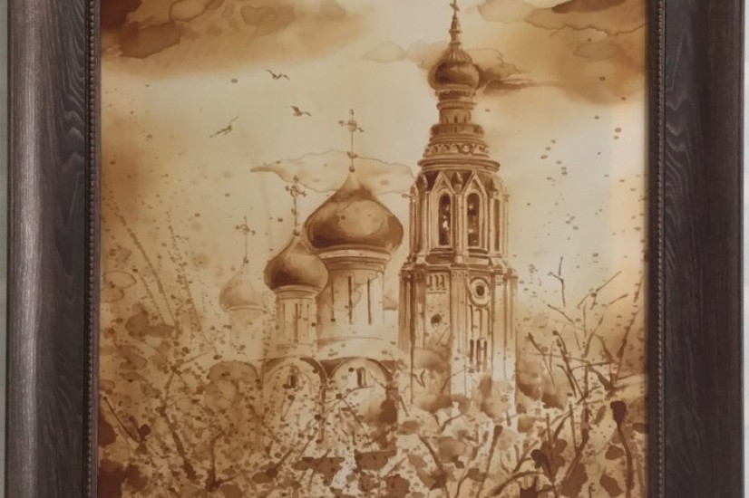 Роман Захаров. Произведение выполнено в авторской технике «кофе по шелку» Роман Захаров. Произведение выполнено в авторской технике «кофе по шелку»