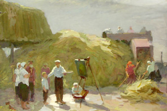 Бочков Ф. Н. С мольбертом в поле. Касимов. 1938. Бумага, гуашь Бочков Ф. Н. С мольбертом в поле. Касимов. 1938. Бумага, гуашь