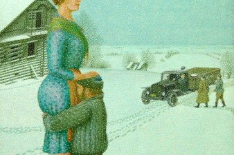 Попов Г. И. Встреча. Триптих «Война и мир». 1995. Холст, масло. Из собрания Вологодского музея-заповедника