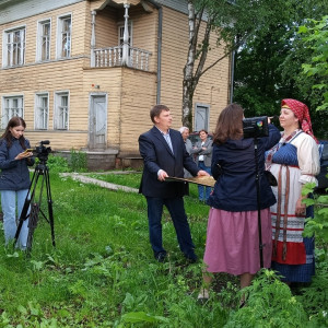 Кадры со съемок киноальманаха «Уникальные промыслы Вологодской губернии»
