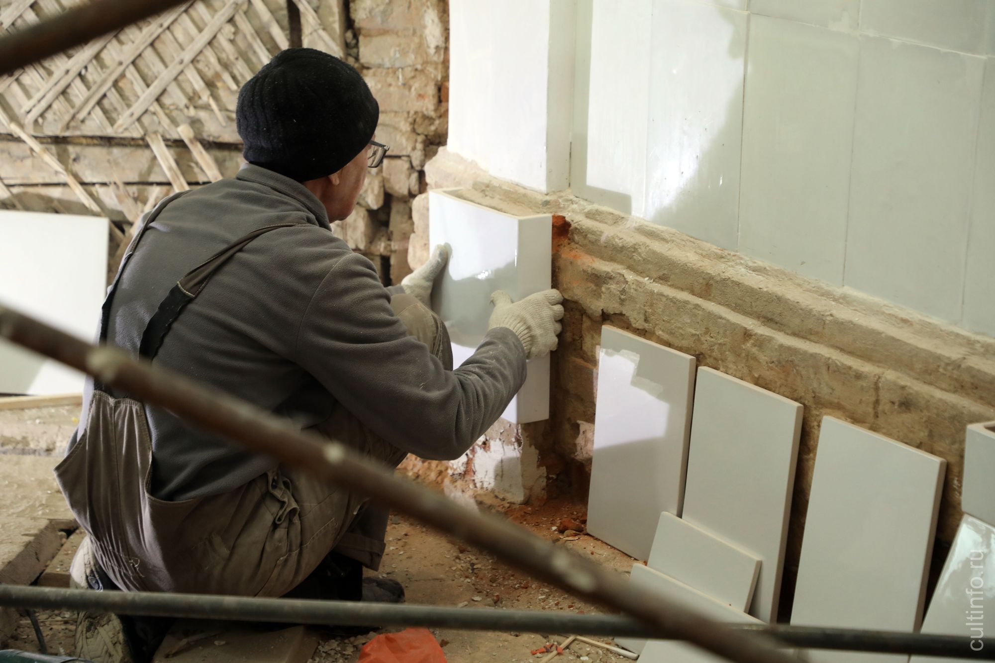 Реставрация печи №4 в доме Засецких