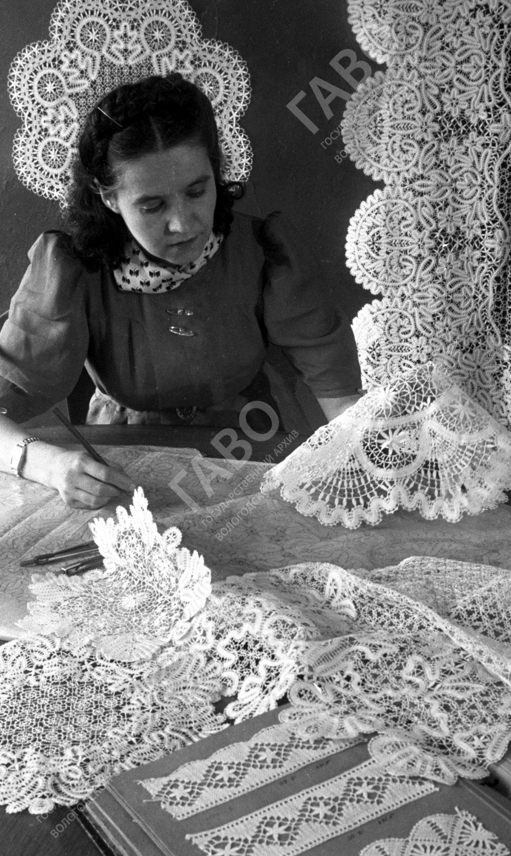 Мария Николаевна Груничева. 1940 г. Из фондов ГАВО