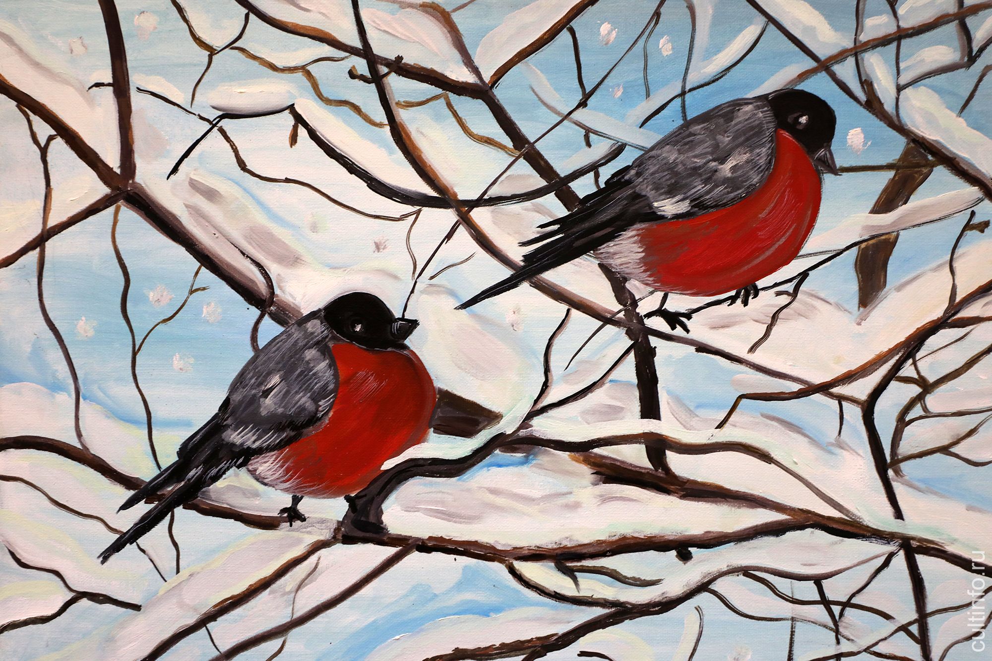 Татьяна Кочемасова. Снегири. 2018. Фрагмент