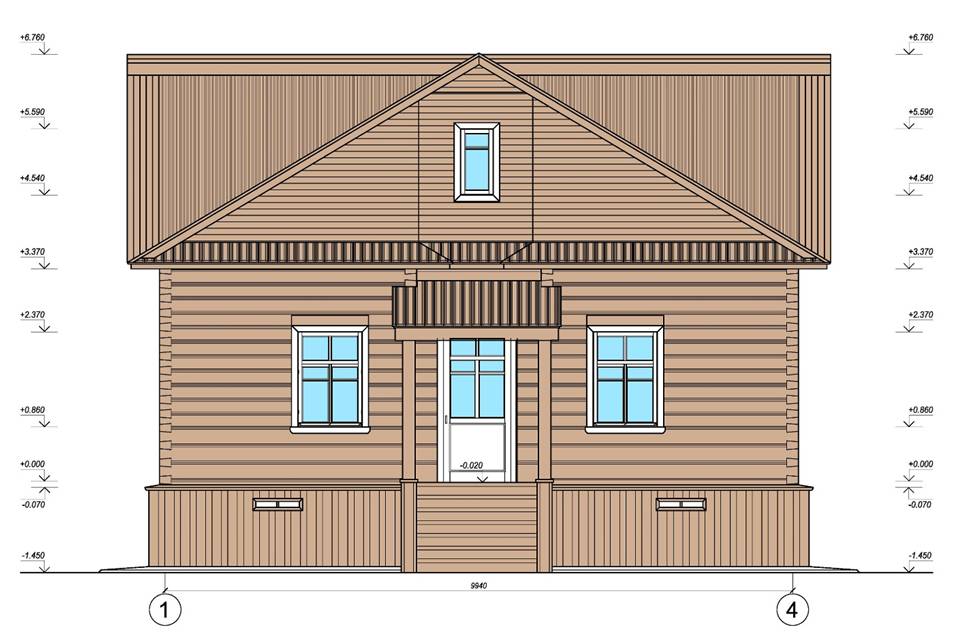 Фасад из научно-проектной документации 
