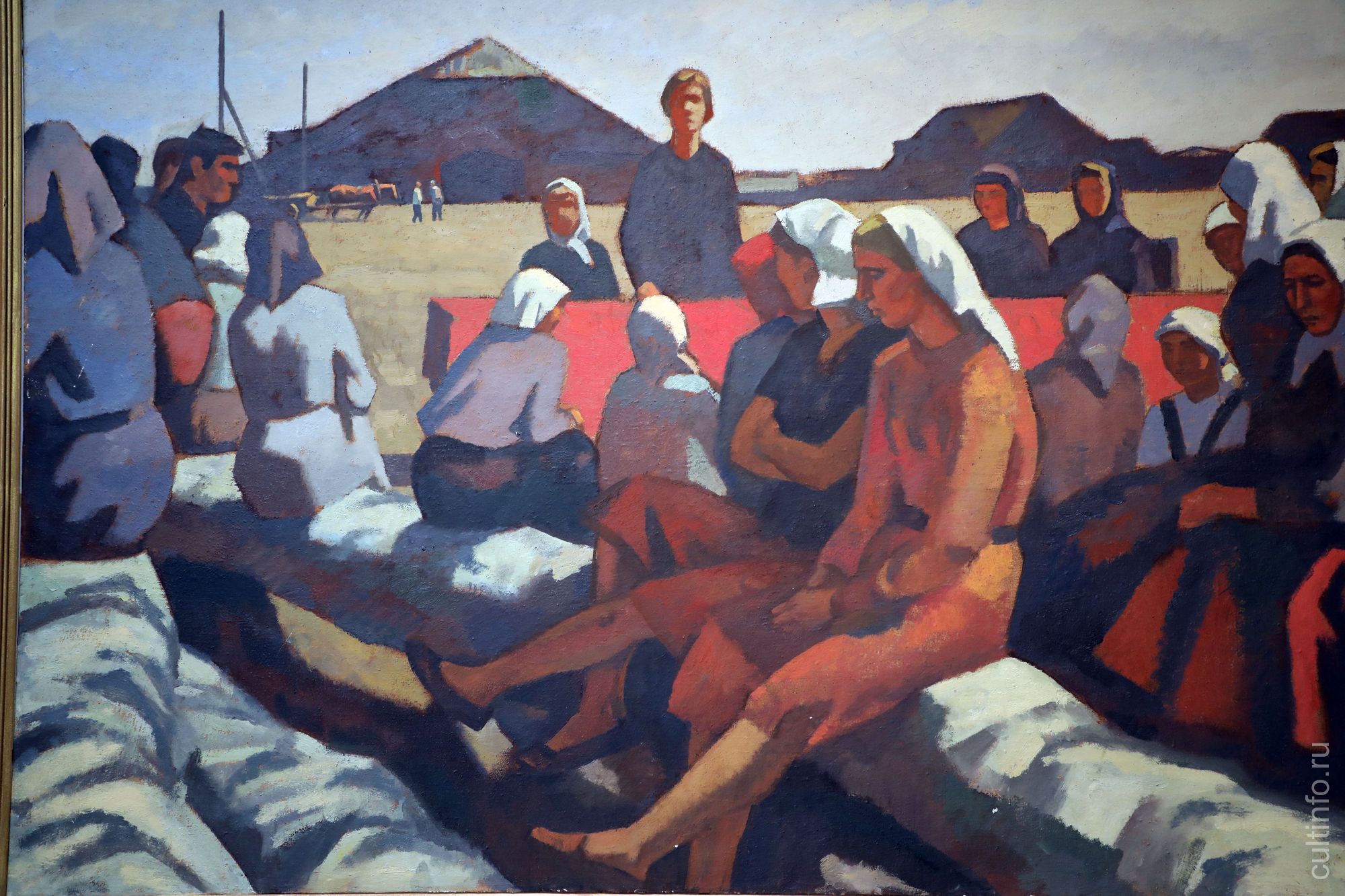 Женское собрание в колхозе Красная культура в Рязанской области. 2008