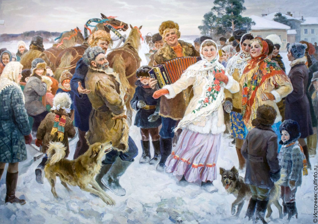 Олег Бороздин (1929-2016). Праздник в Сосновке. 1983-1984. Холст, масло. ВОКГ