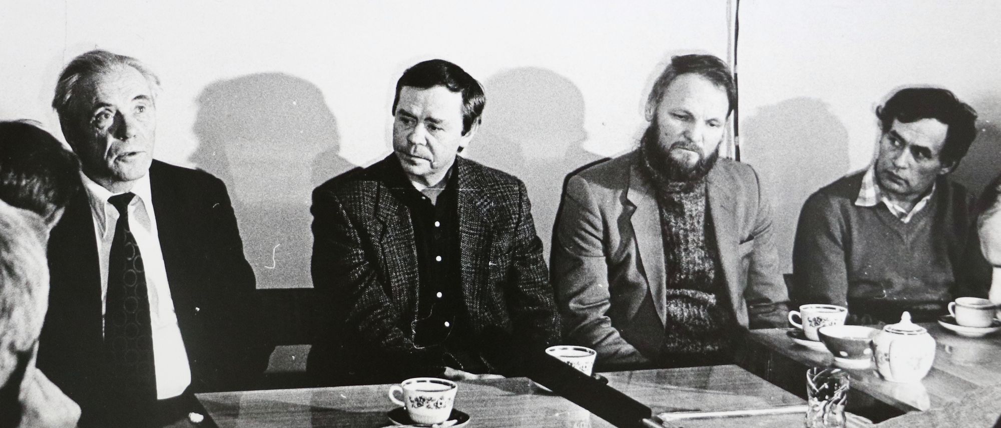 Писатели Виктор Астафьев, Валентин Распутин, Владимир Крупин, Роман Солнцев (поэт, писатель, драматург из Красноярска, вместе с Астафьевым редактировал журнал «День и ночь»). Фото из архива семьи Астафьевых