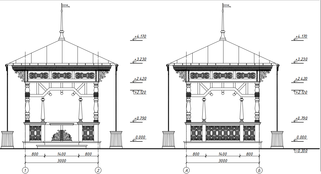 Беседка. Из научно-проектной документации Бизнесконсалт